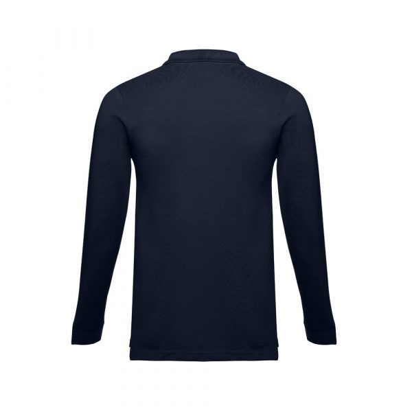 THC BERN. Męska koszulka polo z długim rękawem z bawełny zgrzebnej P033222S ST-30141-W