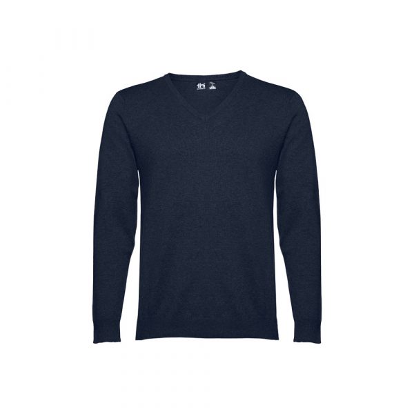 THC MILAN. Męski sweter V-neck z bawełny i poliamidu P033323S ST-30149-W