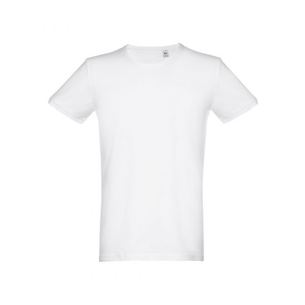 THC SAN MARINO WH. Męski T-shirt z krótkim rękawem z czesanej bawełny. Kolor biały P034142S ST-30185-W