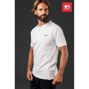 THC MONACO WH. Męski polo t-shirt P034162S ST-30187-W