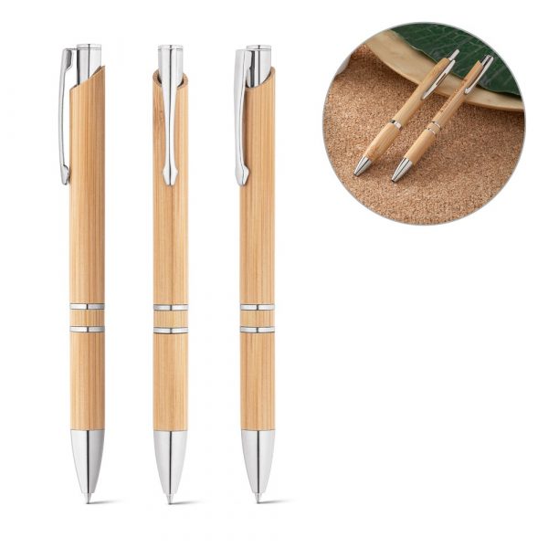 BETA BAMBOO. Bambusowy długopis z klipsem P035087S ST-81011-160