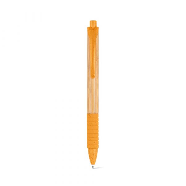 KUMA. Bambusowy długopis z antypoślizgowym klipsem P035093S ST-81013-W
