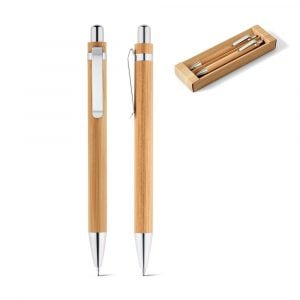 GREENY. Zestaw długopis i ołówek automatyczny, bambus P035276S ST-81162.60