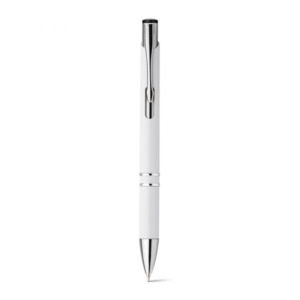 BETA PLASTIC. Długopis z metalowym klipsem P035350S ST-81182-W
