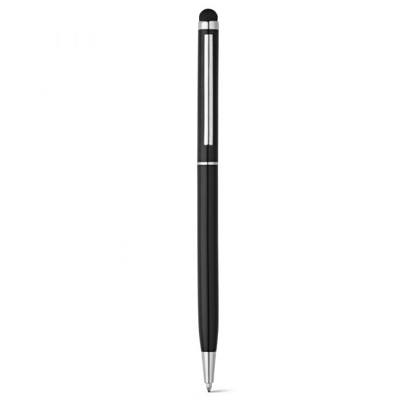 ZOE. Aluminiowy długopis z mechanizmem obrotowym i końcówką dotykową P035683S ST-91624-W