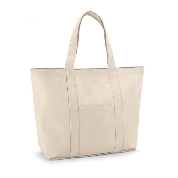 VILLE. Płócienna torba 100% bawełna z przednią i wewnętrzną kieszenią (280 g/m²) P036245S ST-92824-W