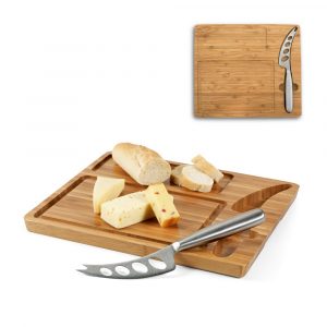 MALVIA. Bambusowa deska do serów z nożem P037028S ST-93975-160