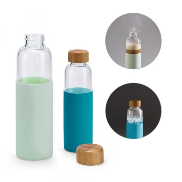 DAKAR. Bamboo and borosilicate glass bottle 600 mL P037423S ST-94699-W