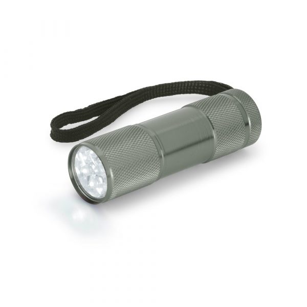 FLASHY. Aluminiowa latarka z 9 diodami LED P037433S ST-94736-W
