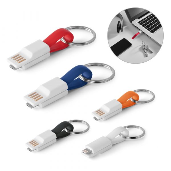 RIEMANN. Kabel USB ze złączem 2 w 1 z ABS i PVC P037691S ST-97152-W