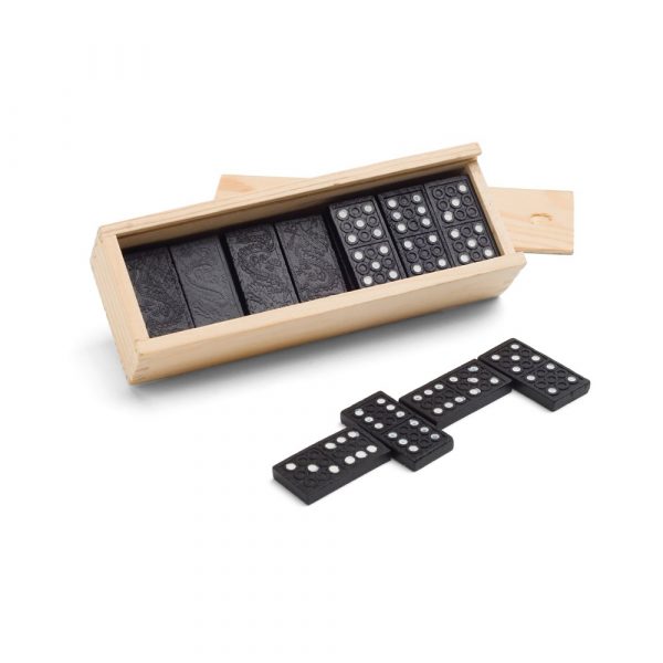 MIGUEL. Gra Domino w drewnianym pudełku z pokrywką P037909S ST-98004-150