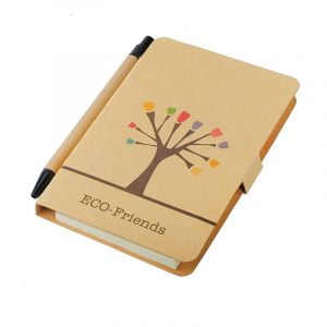 Notes 80x140/50k gładki Tree z długopisem P000384R RO-R73797-W