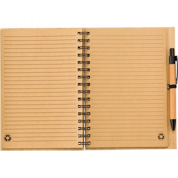Bambusowy notatnik A5 z długopisem P010453X AX-V0200-17