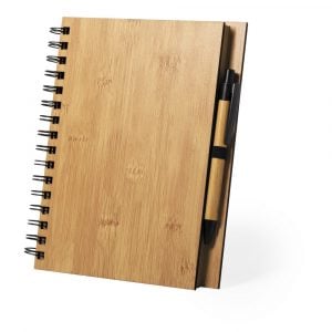 Bambusowy notatnik A5, długopis P009252X AX-V0206-16
