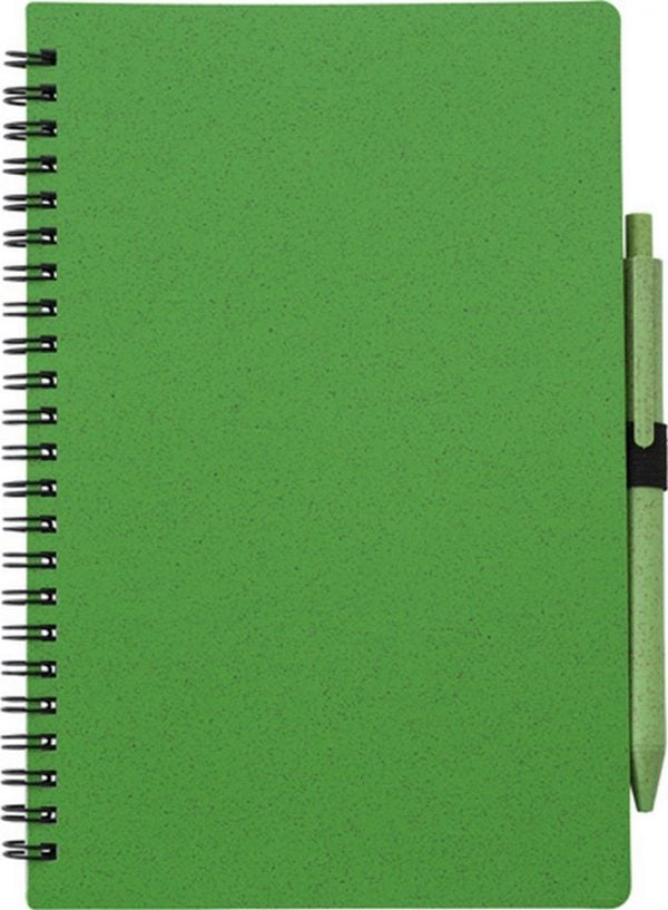 Notatnik ok. A5 ze słomy pszenicznej z długopisem P010256X AX-V0238-W