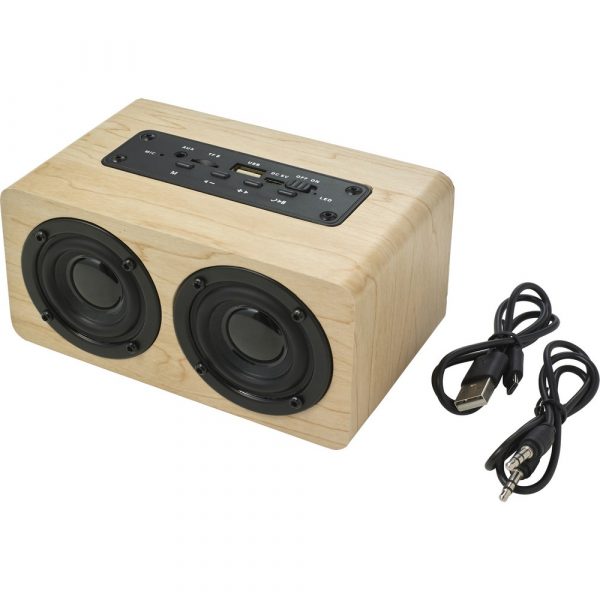 Drewniany głośnik bezprzewodowy 2 x 5W P009260X AX-V0337-16