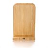 Bambusowa ładowarka bezprzewodowa 10W B'RIGHT, stojak na telefon | Wilder P009272X AX-V0349-17