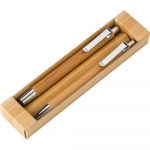 Zestaw piśmienny, bambusowy długopis touch pen i ołówek mechaniczny P008186X