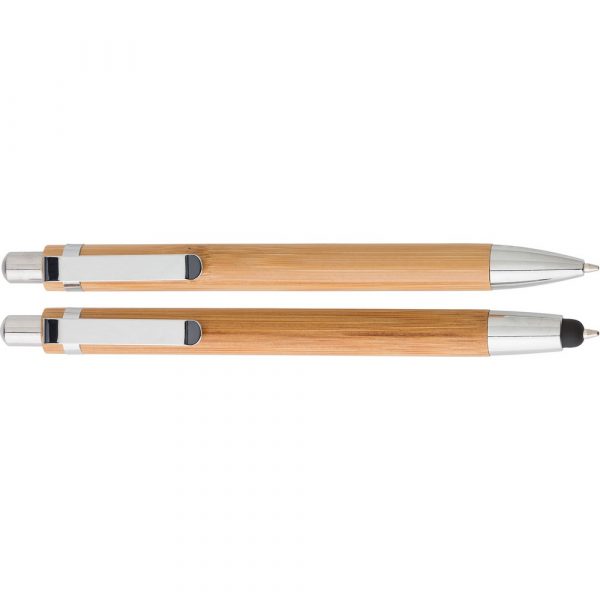 Bambusowy zestaw piśmienniczy, długopis touch pen i ołówek mechaniczny P008186X AX-V1803-16