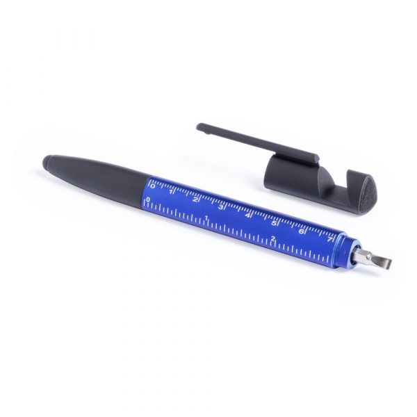 Długopis wielofunkcyjny, czyścik do ekranu, linijka, stojak na telefon, touch pen, śrubokręty P008197X AX-V1849-W