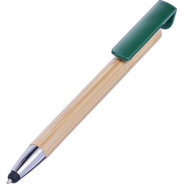 Bambusowy długopis, touch pen, stojak na telefon P008735X AX-V1929-W