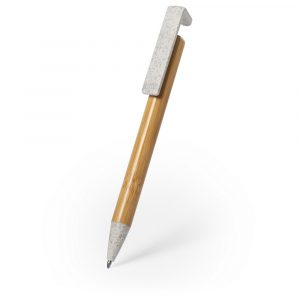 Bambusowy długopis, elementy ze słomy pszenicznej, stojak na telefon P009444X AX-V1976-16