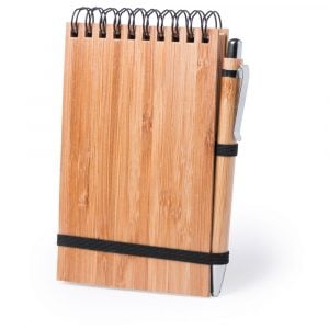 Bambusowy notatnik A6 z długopisem P008760X AX-V2966-16