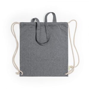 Worek ze sznurkiem i torba na zakupy z bawełny z recyklingu, 2 w 1 P010059X AX-V6792-W