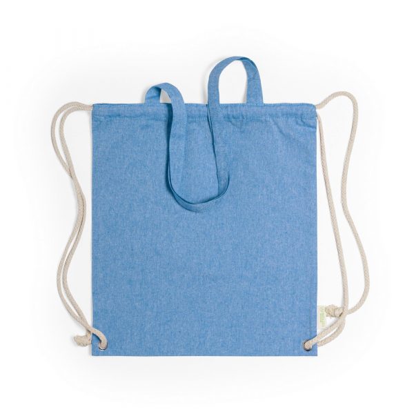 Worek ze sznurkiem i torba na zakupy z bawełny z recyklingu, 2 w 1 P010059X AX-V6792-W