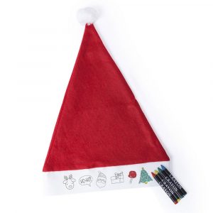Zestaw do kolorowania, czapka świąteczna, kredki świecowe P008051X AX-V7160-05