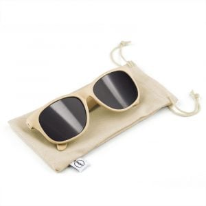 Okulary przeciwsłoneczne ze słomy pszenicznej B'RIGHT, bawełniane etui w komplecie | Adam P009482X AX-V7375-W