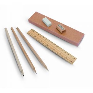 Zestaw szkolny, piórnik, 3 ołówki, linijka, gumka i temperówka P007132X AX-V7662-00