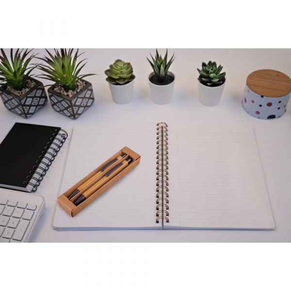 Bambusowy zestaw piśmienniczy, długopis touch pen i ołówek mechaniczny | Wallace P010333X AX-V9342-17