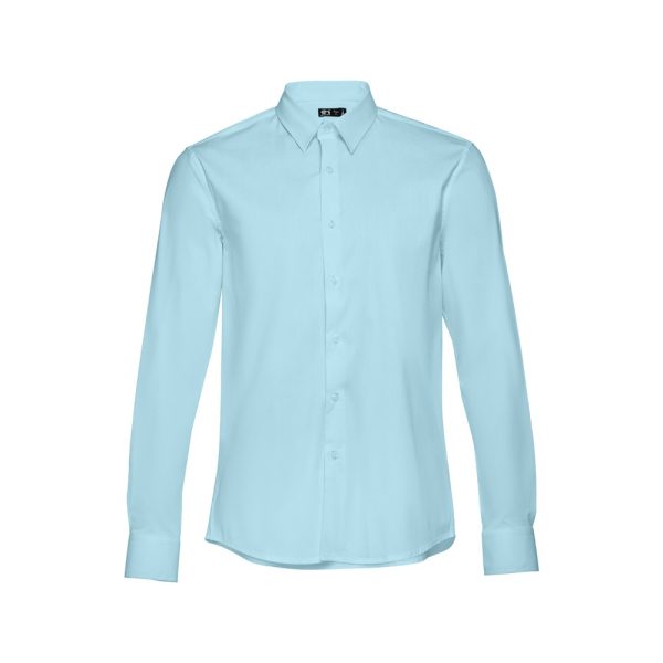 THC PARIS. Popelinowa koszula męska z długim rękawem P033363S ST-30151-W