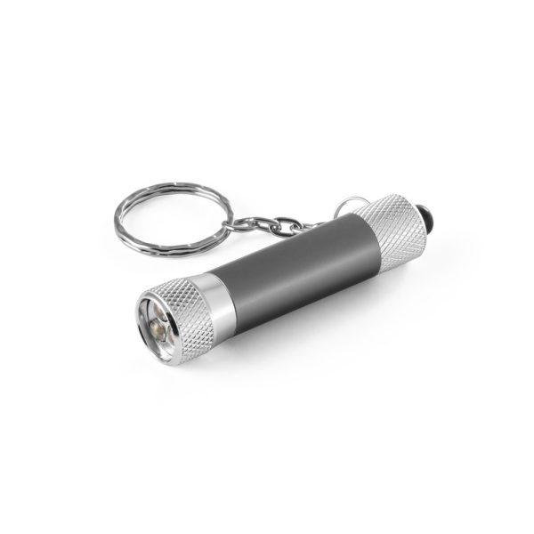 LERGAN. Aluminiowy brelok z latarką 3 LED P036521S ST-93141-W