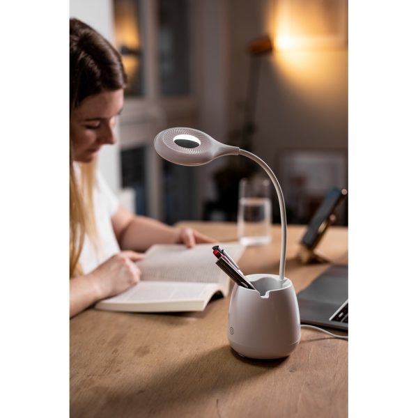 Lampka na biurko, głośnik bezprzewodowy 3W, stojak na telefon, pojemnik na przybory do pisania | Asar P038966X AX-V0188-02