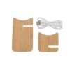 Składana bambusowa ładowarka bezprzewodowa 10W B'RIGHT, stojak na telefon | Barbra P038967X AX-V0189-17