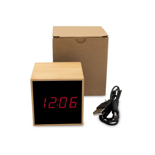 Bambusowy zegar na biurko z alarmem | Katherine P038971X AX-V0193-17