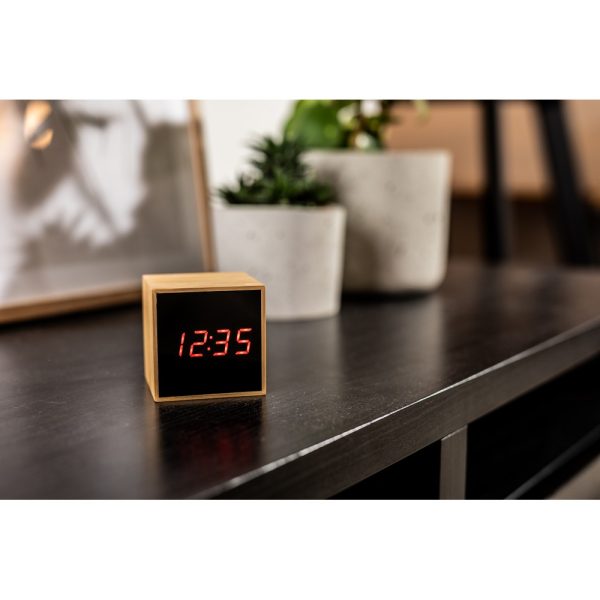 Bambusowy zegar na biurko z alarmem | Katherine P038971X AX-V0193-17