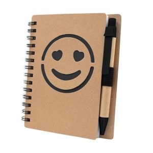 Notatnik ok. B7 "uśmiechnięta buzia" z długopisem | Dylan P042598X AX-V7247-W