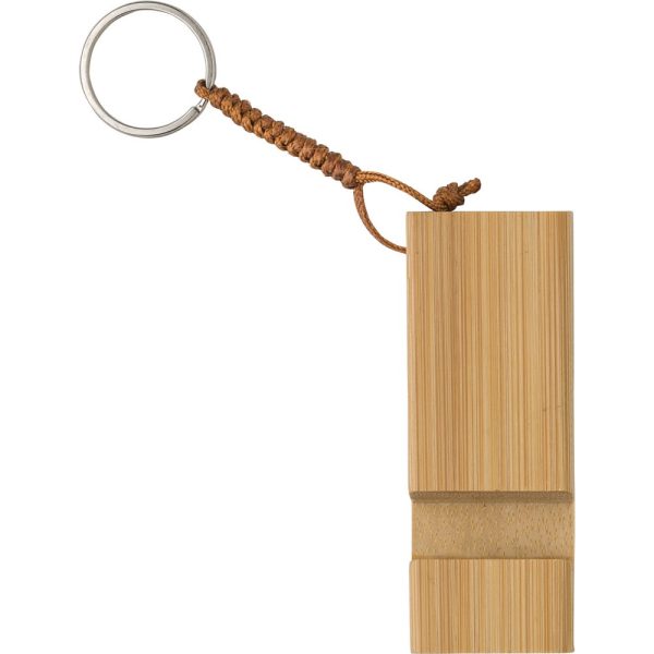 Bambusowy brelok do kluczy, stojak na telefon P043501X AX-V0282-16