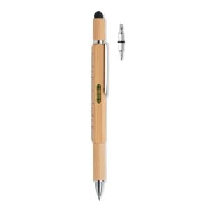 Bambusowy długopis z poziomicą P043132O MI-MO6559-40