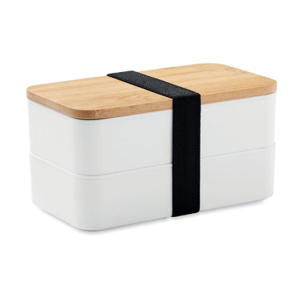 Lunch box z bambusową pokrywką P043236O MI-MO6627-W