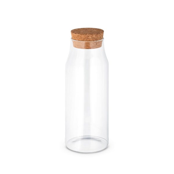 JASMIN 1000. Szklana butelka z korkową pokrywką o pojemności 1 litra P043825S ST-94236-160