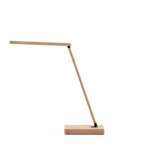 MOREY. Bambusowa składana lampa stołowa z bezprzewodową ładowarką P043876S ST-97122-160