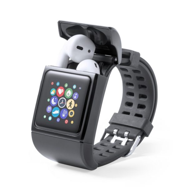 Monitor aktywności, bezprzewodowy zegarek wielofunkcyjny, bezprzewodowe słuchawki douszne P043761X AX-V0551-03