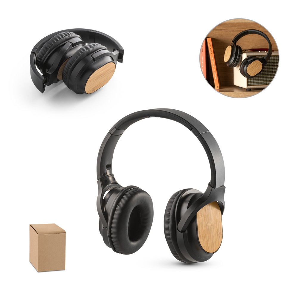GOULD. Słuchawki bezprzewodowe z bambusa i ABS P046686S ST-97126-103