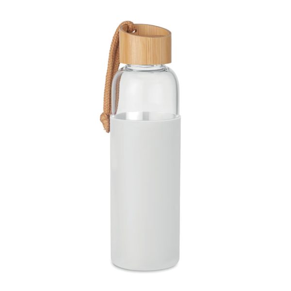 Szklana butelka 500 ml w etui P045810O biały