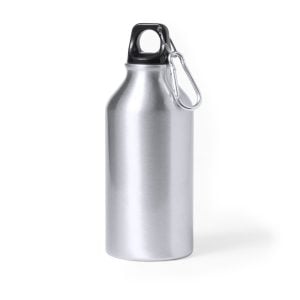 Butelka sportowa 400 ml z aluminium z recyklingu, z karabińczykiem P047808X AX-V1065-32