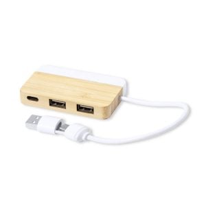 Bambusowy hub USB i USB typu C P047846X